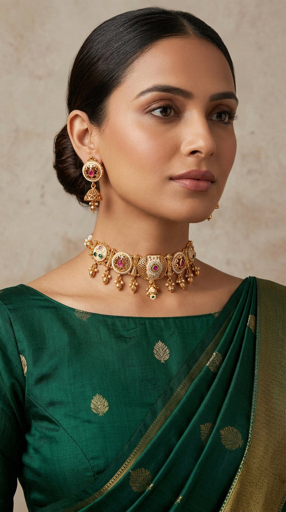 HERITAGE Meenakari Choker Necklace Set