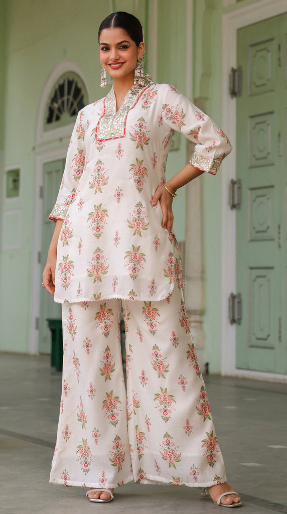 Off white Gotta Floral Palazzo Suit - L/XXL