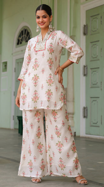 Off white Gotta Floral Palazzo Suit - L/XXL