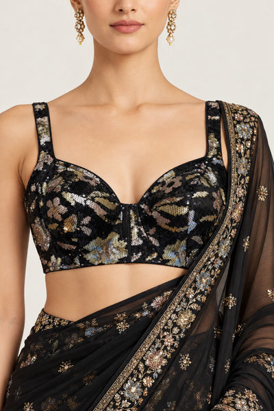Black Sequin Blouse 34/36