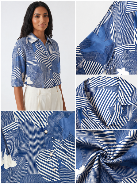 ZEN Mosaic Indigo Shirt