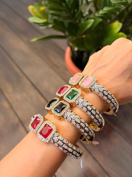 American Diamond Victorian Kadas - Free Size