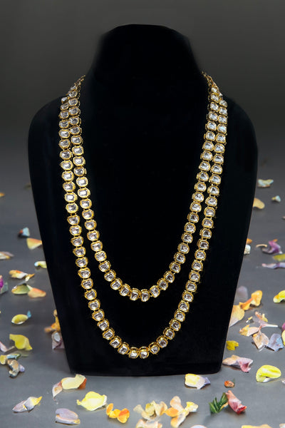 Kundan 2 Layer Long Necklace Set x 2 Styles