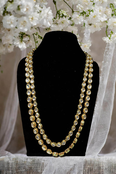 Kundan 2 Layer Long Necklace Set x 2 Styles