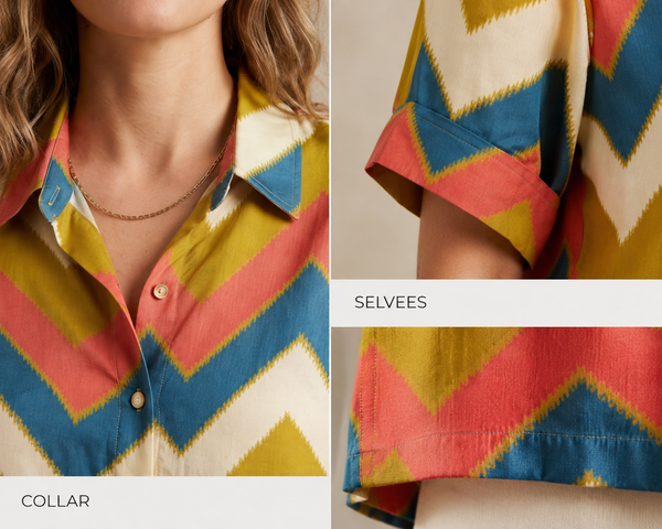 ZEN The Classic Chevron Shirt - Mustard, Coral, Purple