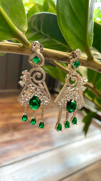 Emerald Green AD Earrings