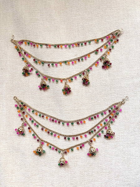 MIRA Antique Pearl  Kaan Chain - Multi-coloured/ Antique/ Silver