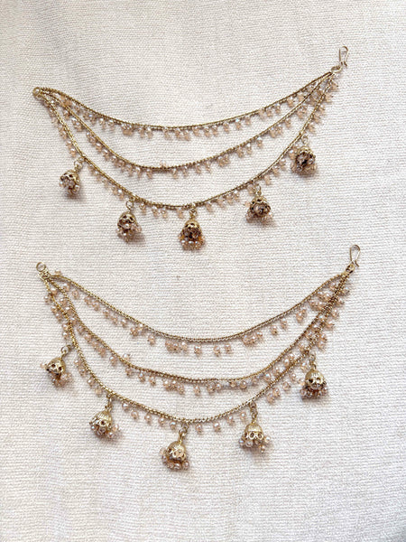 MIRA Antique Pearl  Kaan Chain - Multi-coloured/ Antique/ Silver
