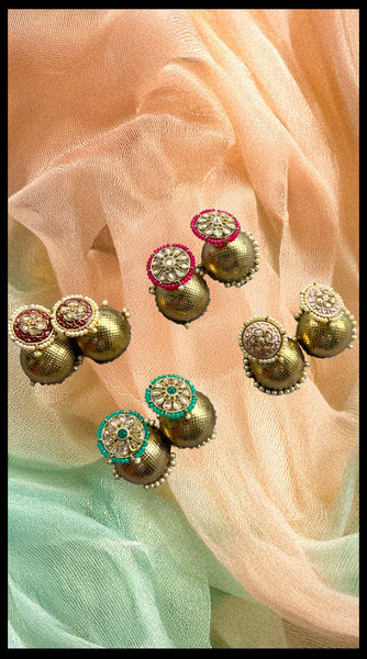 Metallic Gold Jhumki Earring