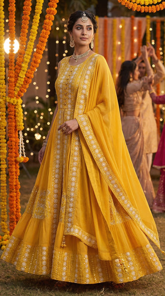 Mustard Yellow Top with Palazzo Set - L