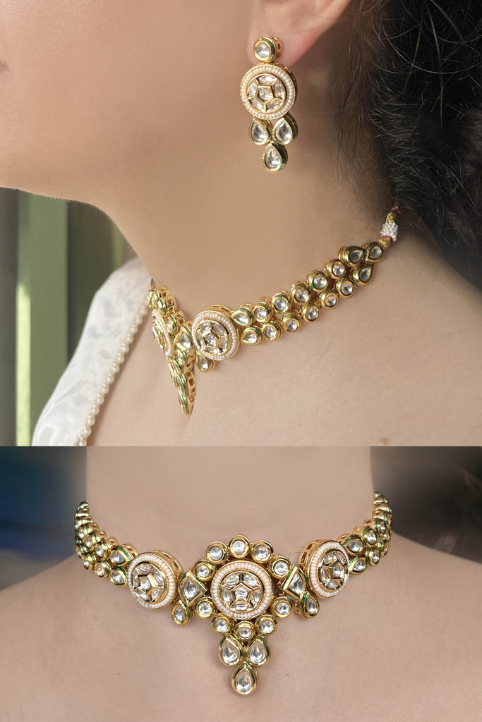KIARA Choker Kundan Light Necklace Set