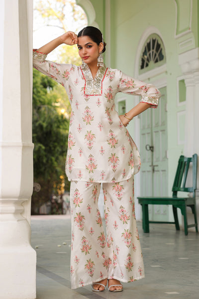 Off white Gotta Floral Palazzo Suit - L/XXL