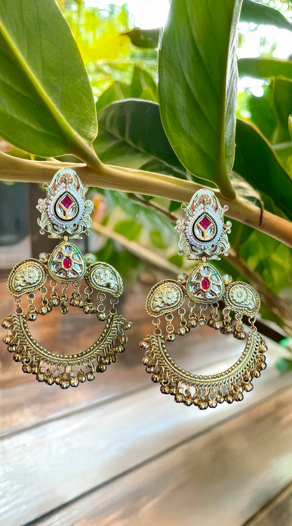 Traditional Gold Chandbali Earrings