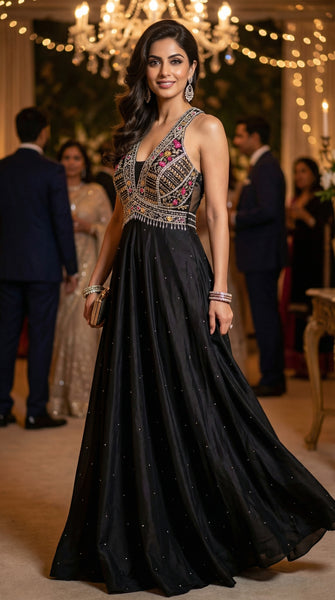 DIVA Black Evening Gown - M