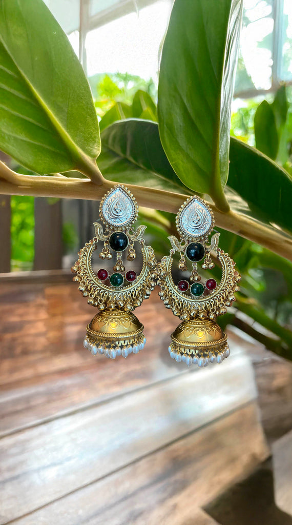 Traditional Big Gold Jhumki Earrings