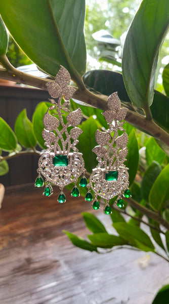 Emerald Green AD Earrings