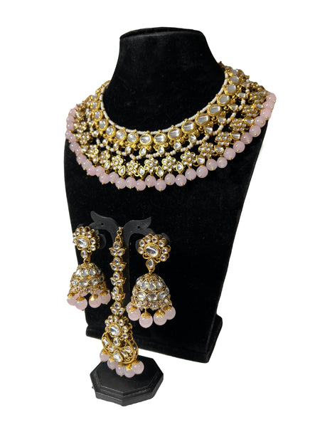 VIVAH Bridal Pink Kundan Necklace Set