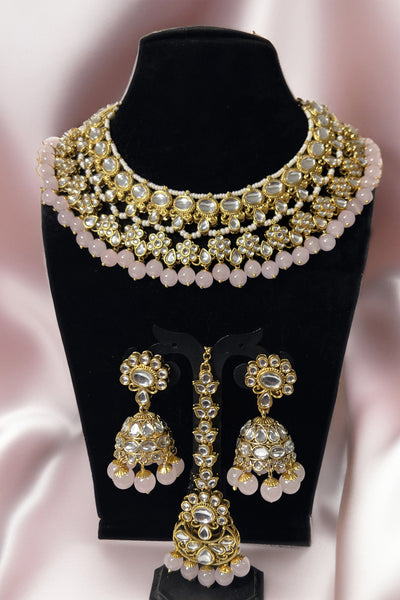 VIVAH Bridal Pink Kundan Necklace Set