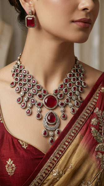 Ruby Layered Grand AD Necklace Set