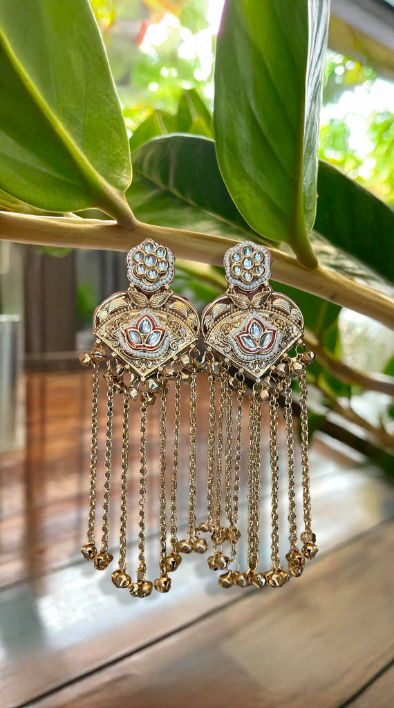 Kashmiri Long Drop Earrings