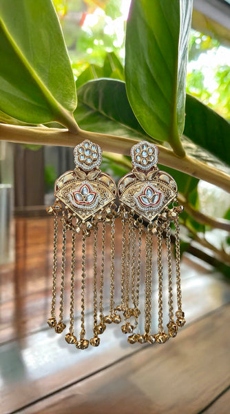 Kashmiri Long Drop Earrings