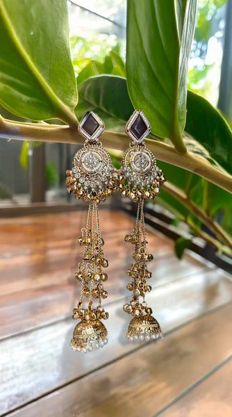 Kashmiri Long Drop Earrings