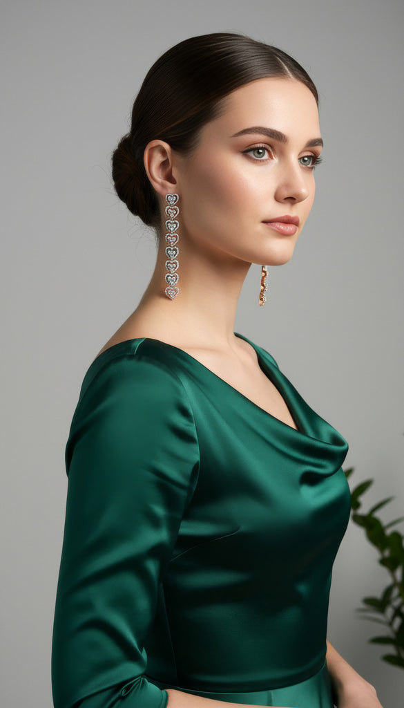 Rose and Grey AD Earrings