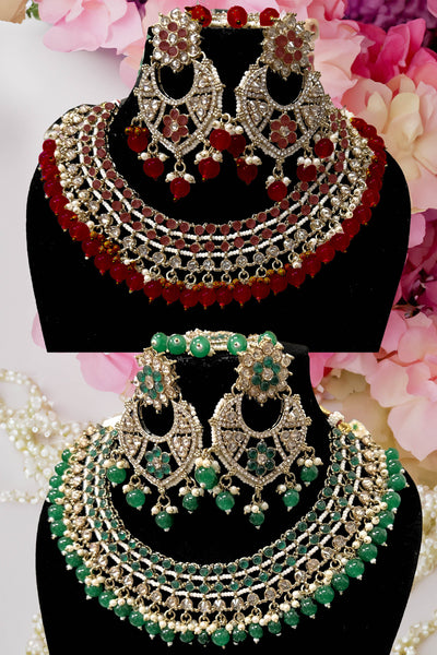 Antique Fine Polki Design Necklace x 2 Shades