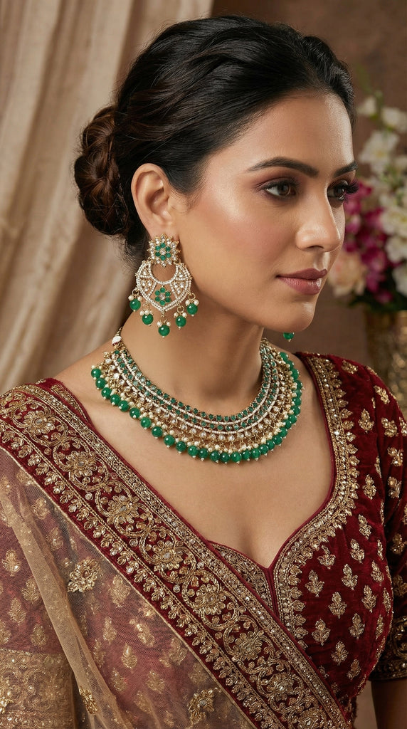 Antique Fine Polki Design Necklace x 2 Shades