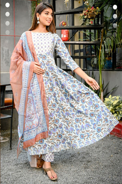 Anarkali Blue -XXL