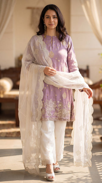 KANAYA Lilac Kurti Paints Set - L