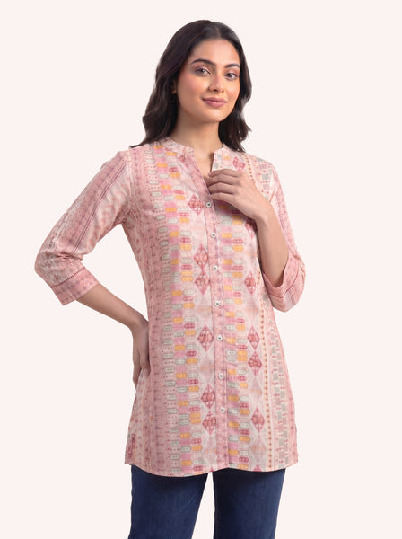 KAYA Blush Mosaic Printed Kurti - M/XL/3XL