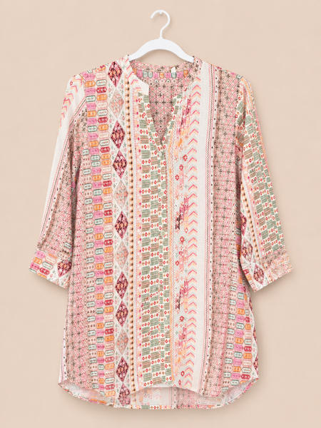 KAYA Blush Mosaic Printed Kurti - M/XL/3XL