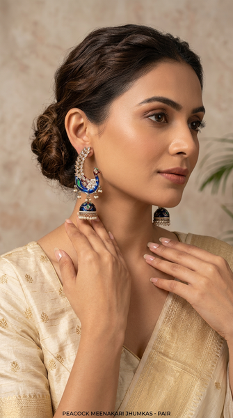 SAFARI Peacock Enamel Earrings