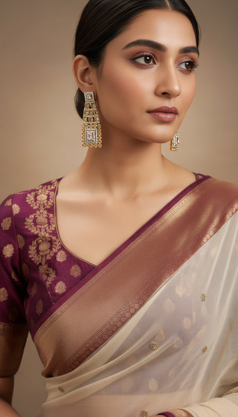 Silver Gold AD Earrings