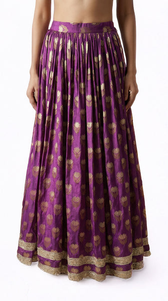 Purple Brocade Skirt