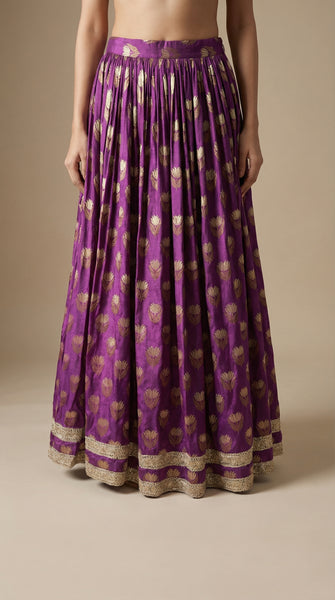 Purple Brocade Skirt