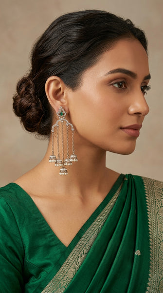 Kashmiri Rani Drop Earrings