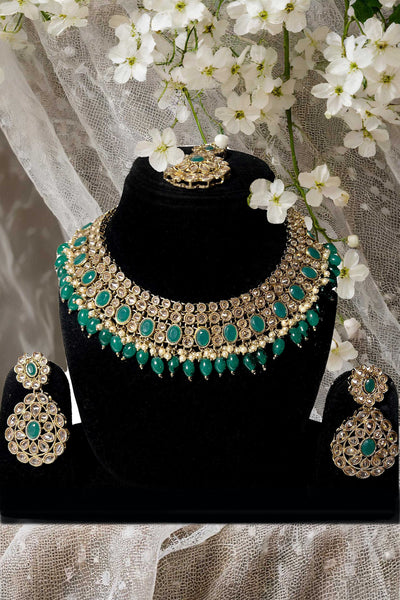 VIVAH Green Antique Necklace Set x 2 Designs