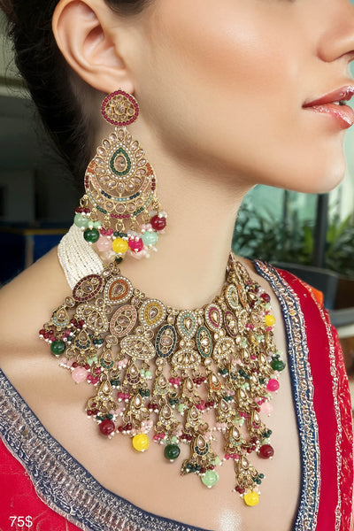 Heritage Grand Multicolour Choker Necklace Set