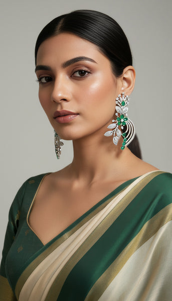 Emerald Green AD Earrings