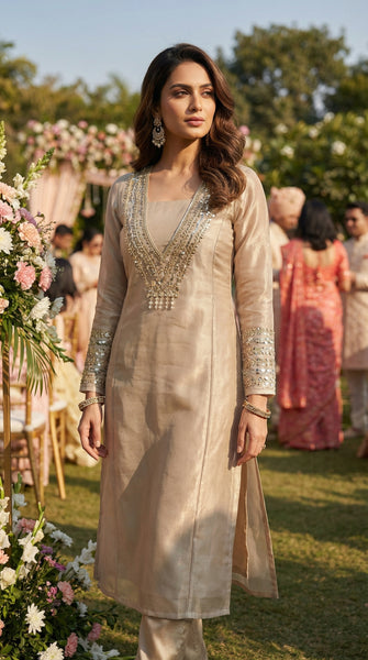 Shimmer Organza Suit Set