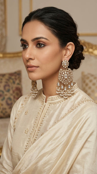 MEERA Kundan Dangler Earrings