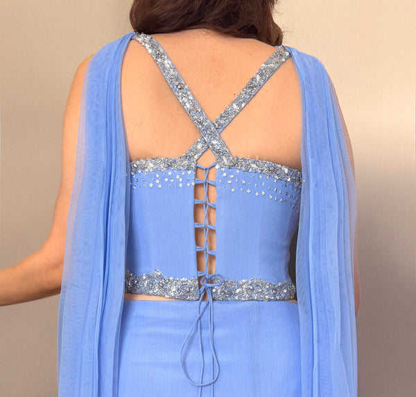 KANAYA Powder Blue Fusion Skirt - S