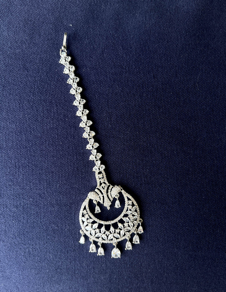 AD stone silver Tikka