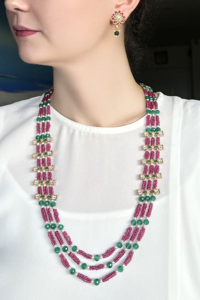 KIARA Beaded Long Necklace Set - 2 Designs