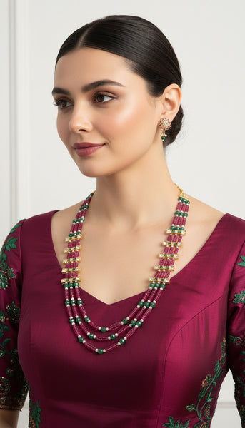 KIARA Beaded Long Necklace Set - 2 Designs