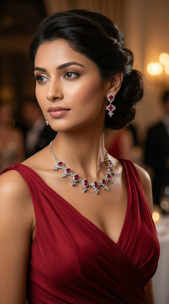 Ruby AD Necklace Set