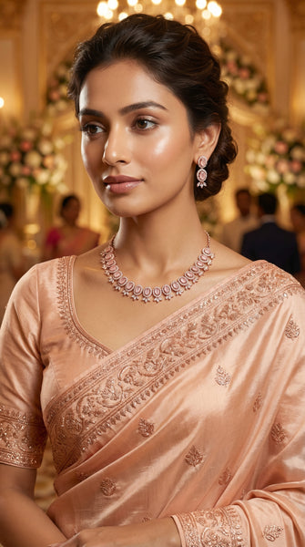 Peach AD Necklace Set