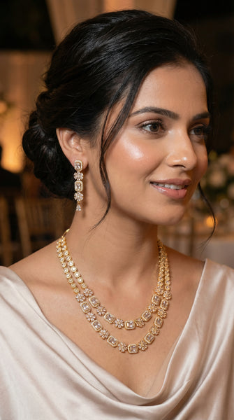 Coloured AD Necklace Set x 3 Shades